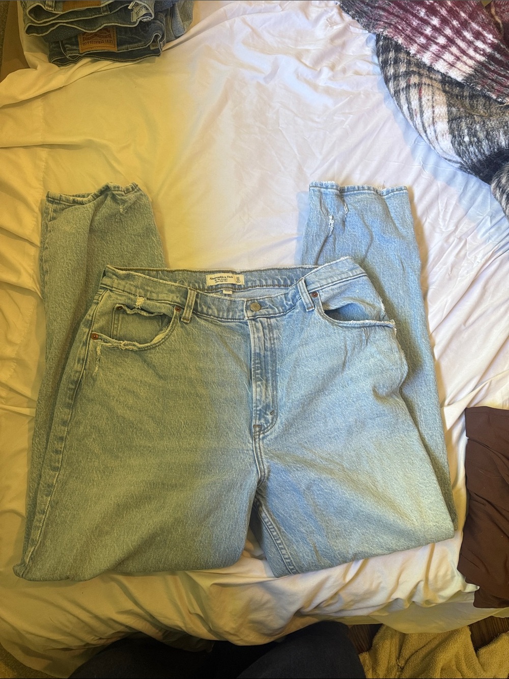 Abercrombie curve love jeans.